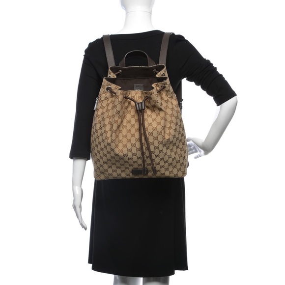 New Gucci GG Monogram Drawstring Backpack - Retired Style - Picture 4 of 15